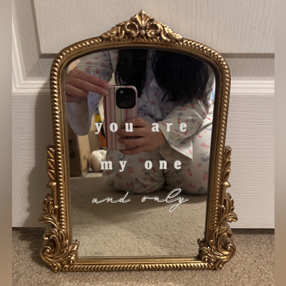 Hobby lobby you are my one and only Gold Ornate trim Mirror w/ wall hanger